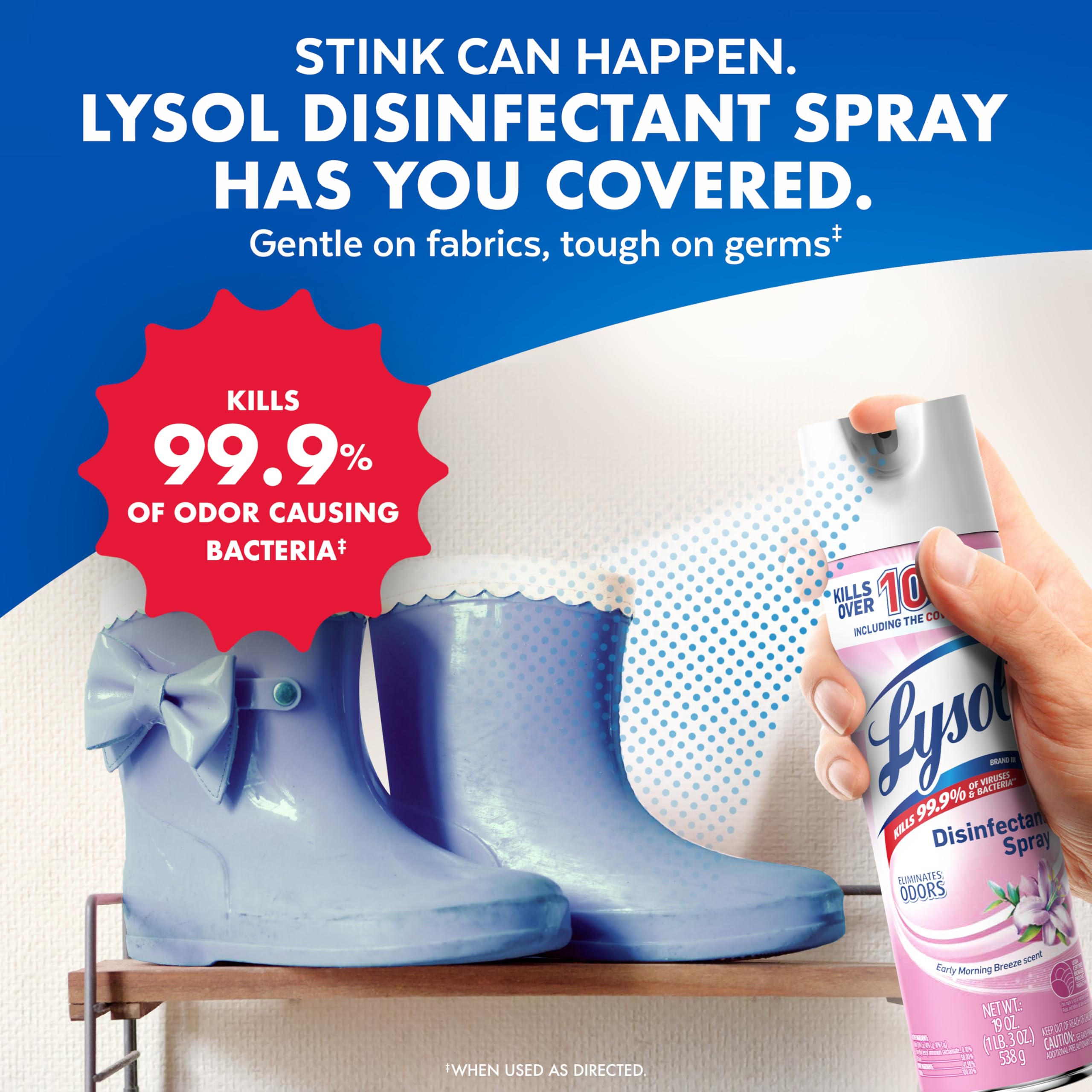 Lysol disinfectant spray for hard and soft surfaces product image