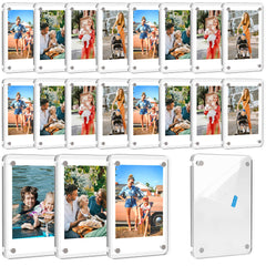 Lzerking acrylic magnetic picture frame set 20 frames
