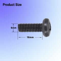 M6-1.0 x 16 mm pan head license plate bolts