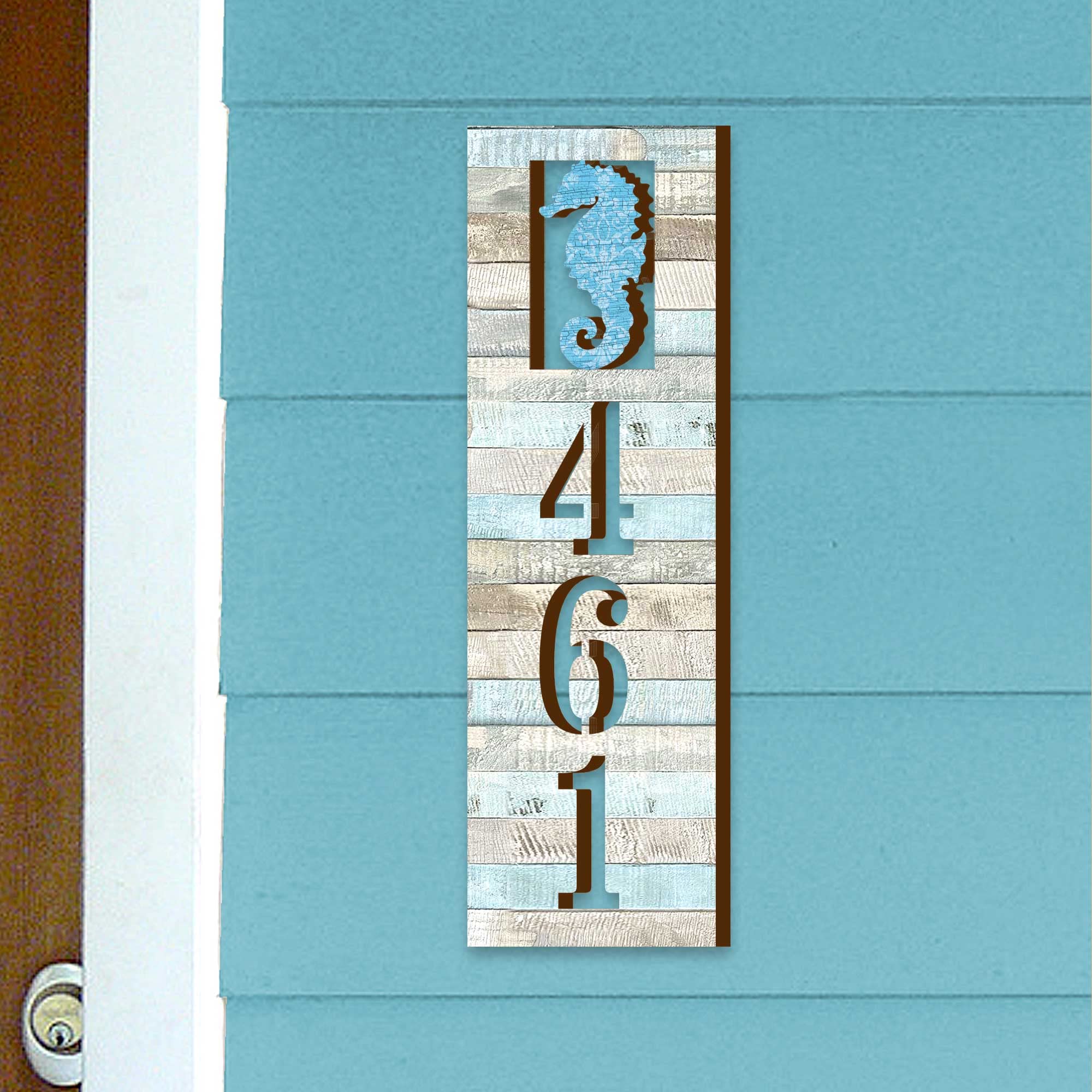 Cedarwood address plaque with UV coating