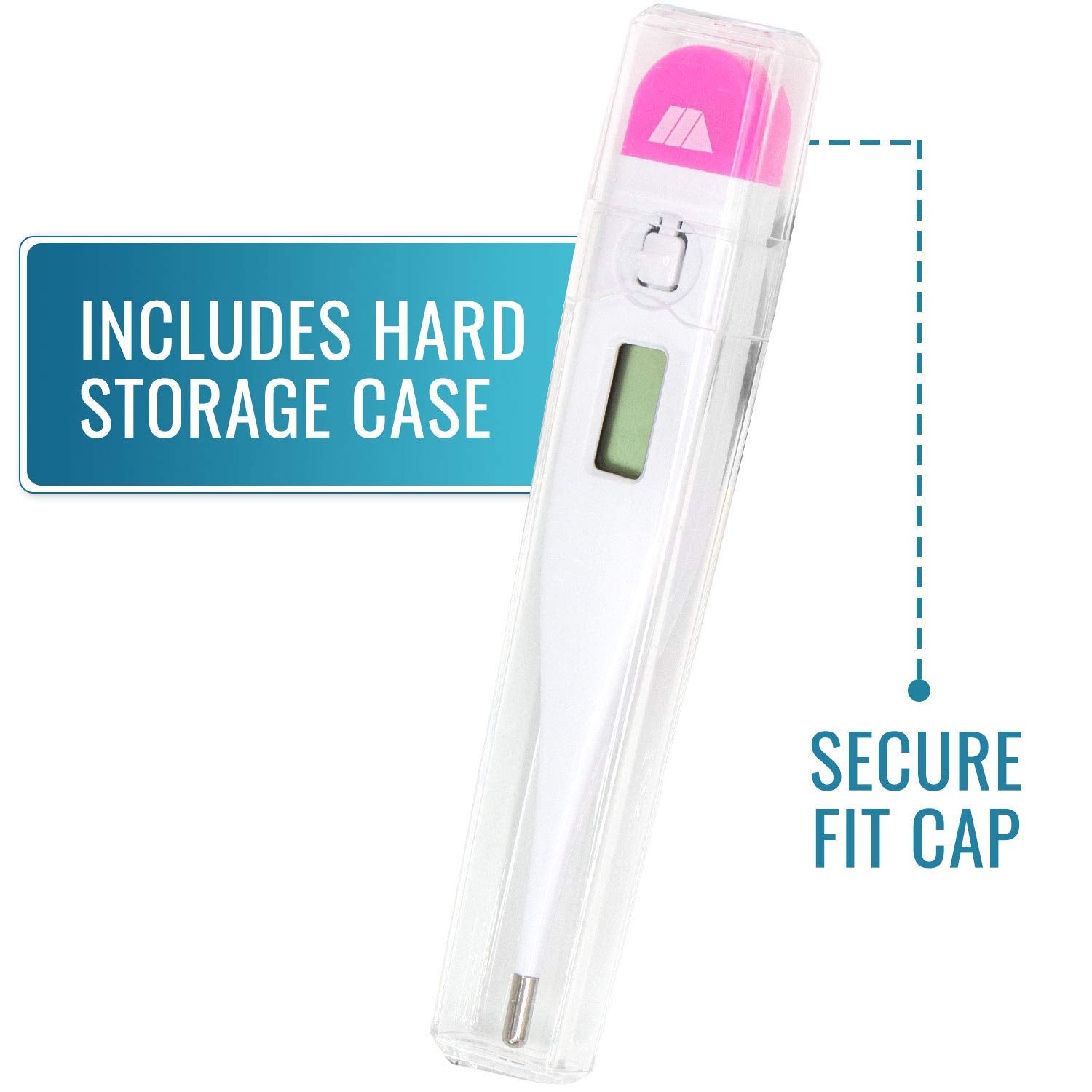 Replaceable LR41 battery included with thermometer