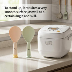 Mabor light green standing rice spoon with suction base