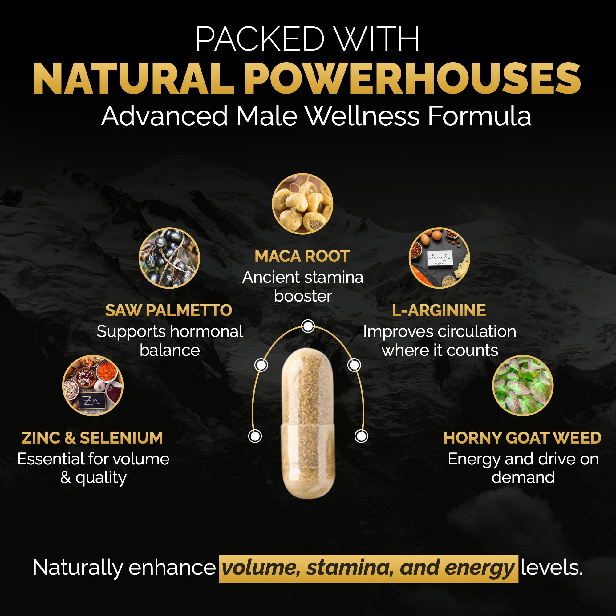 Maca root zinc and minerals in Semapro formulation