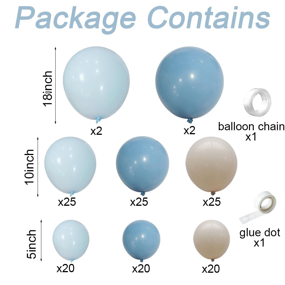 White sand balloons included in garland kit