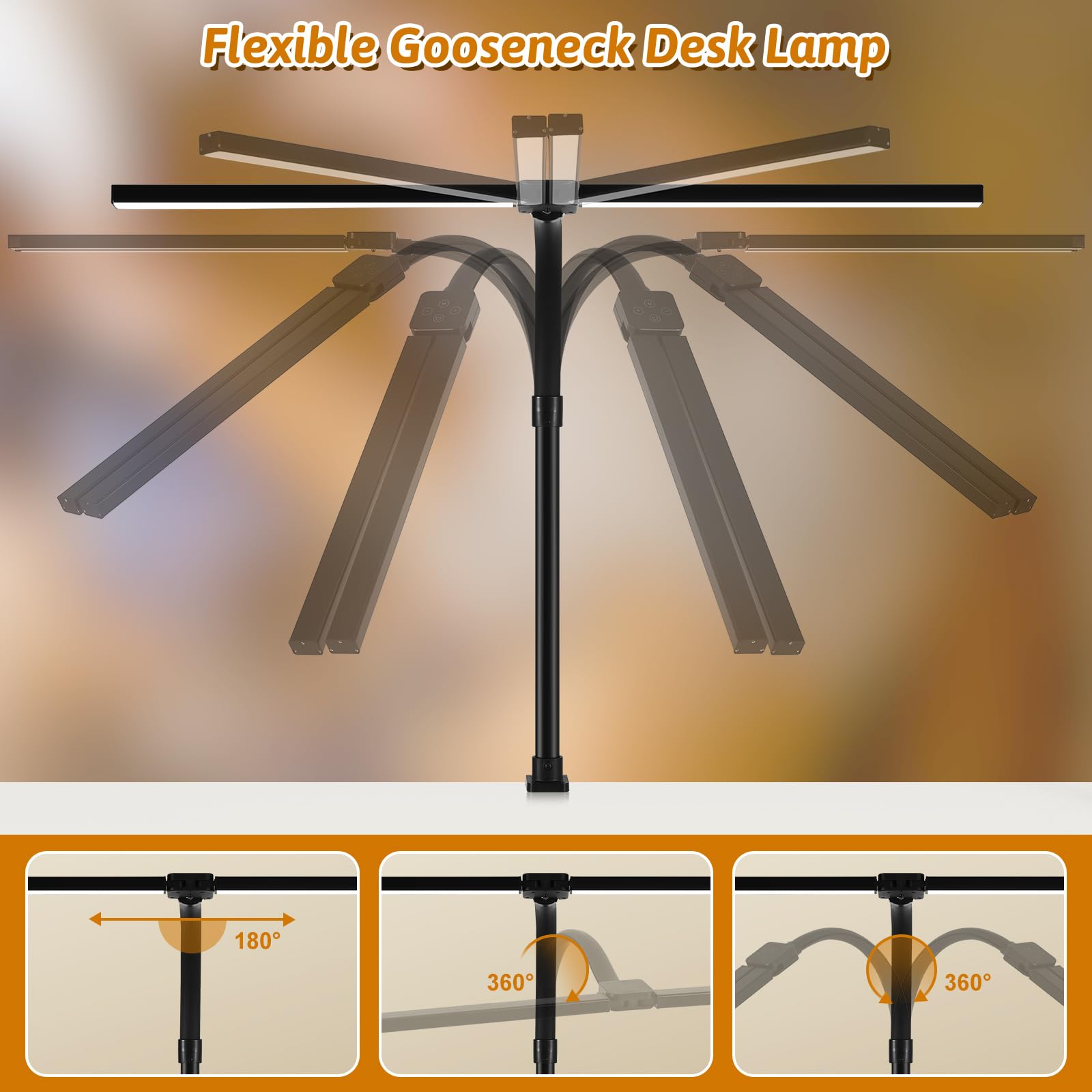 Lamp height up to 32.7 inches for flexible setup