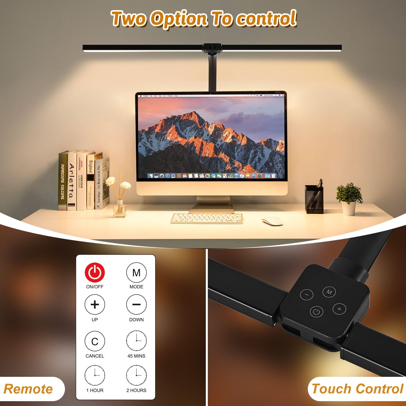 Remote control and touch button interface on MACASA lamp