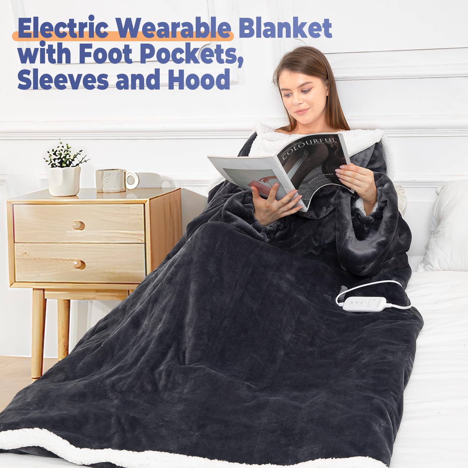 Portable heated blanket for couch lounging