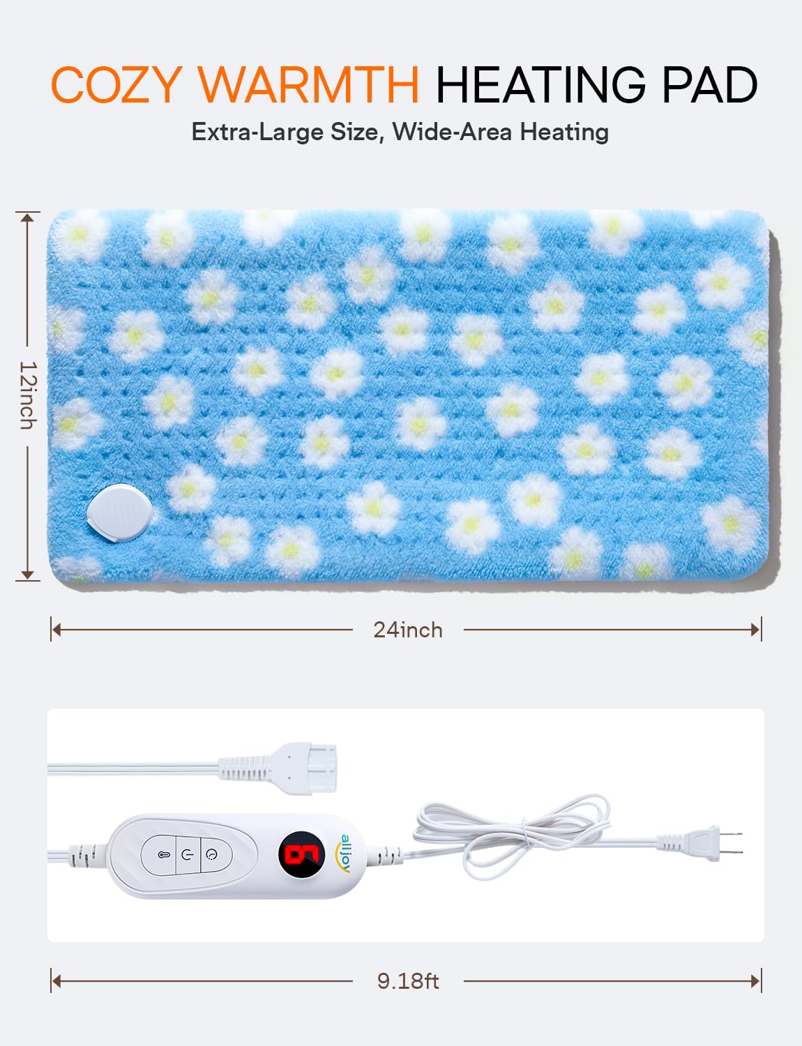 elastic strap on heating pad for portability
