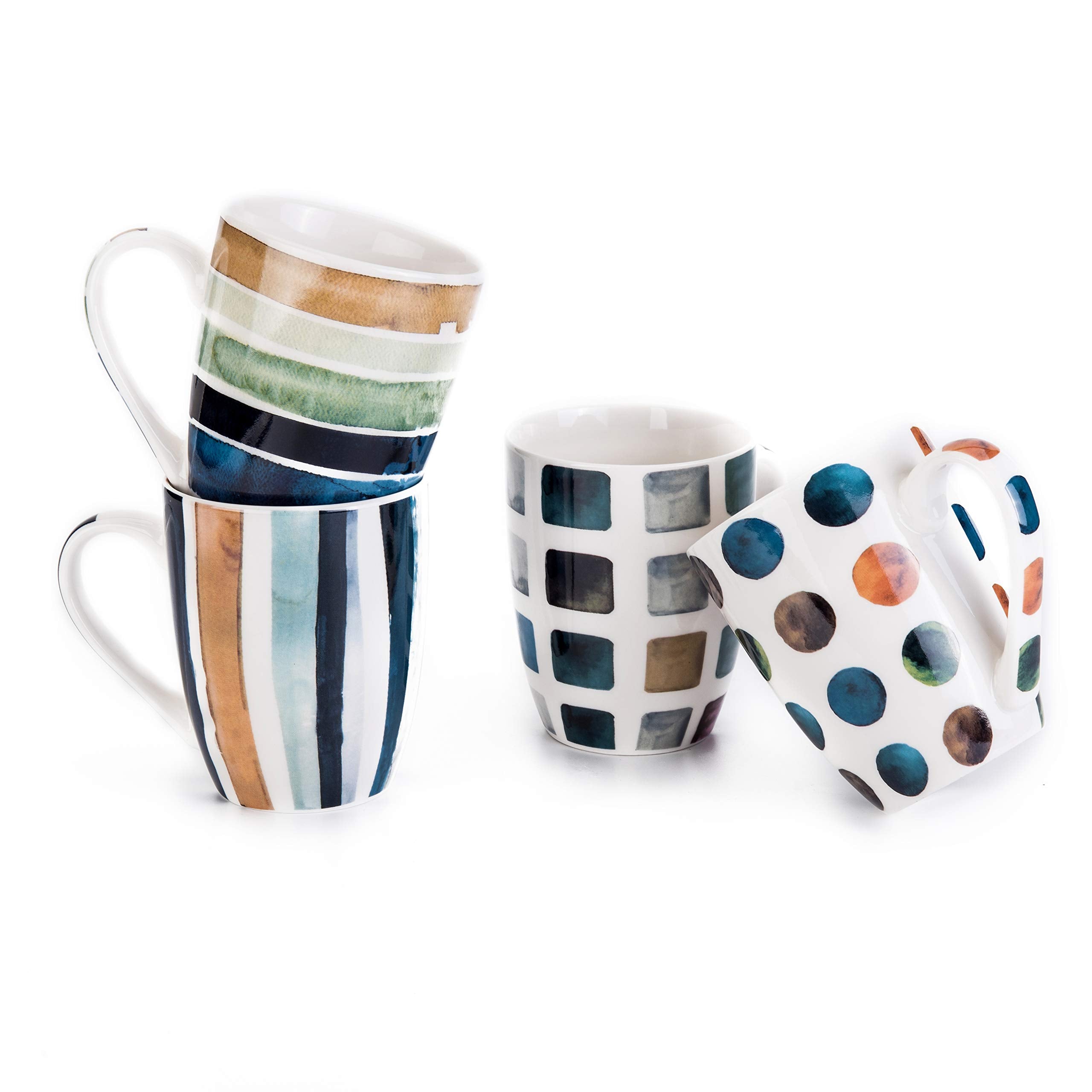 MACHUMA 4-piece marble pattern coffee mugs set