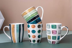 MACHUMA marble pattern coffee mug with easy grip handle 1