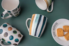 MACHUMA ceramic tea cup set marble pattern 3