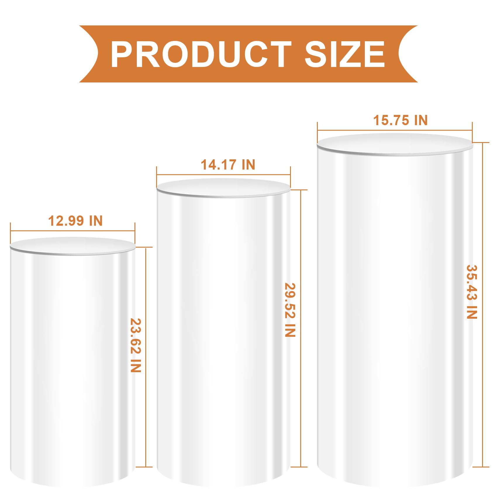 PVC and acrylic round covers on pedestal stands waterproof rustproof fade-resistant