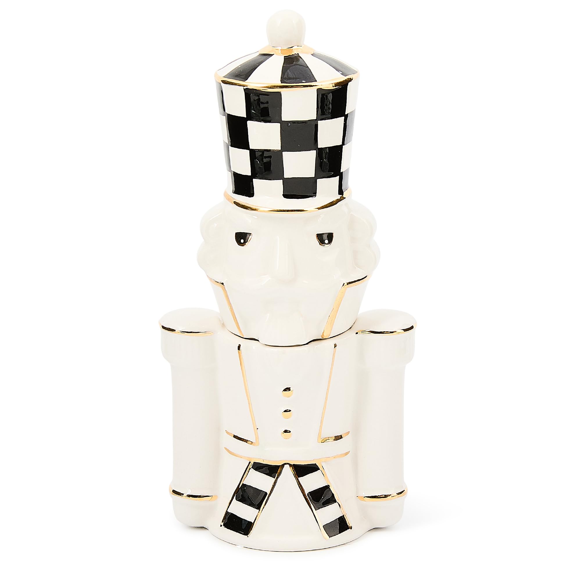 MACKENZIE CHILDS salt and pepper shaker set Courtly Noel Nutcracker image 1