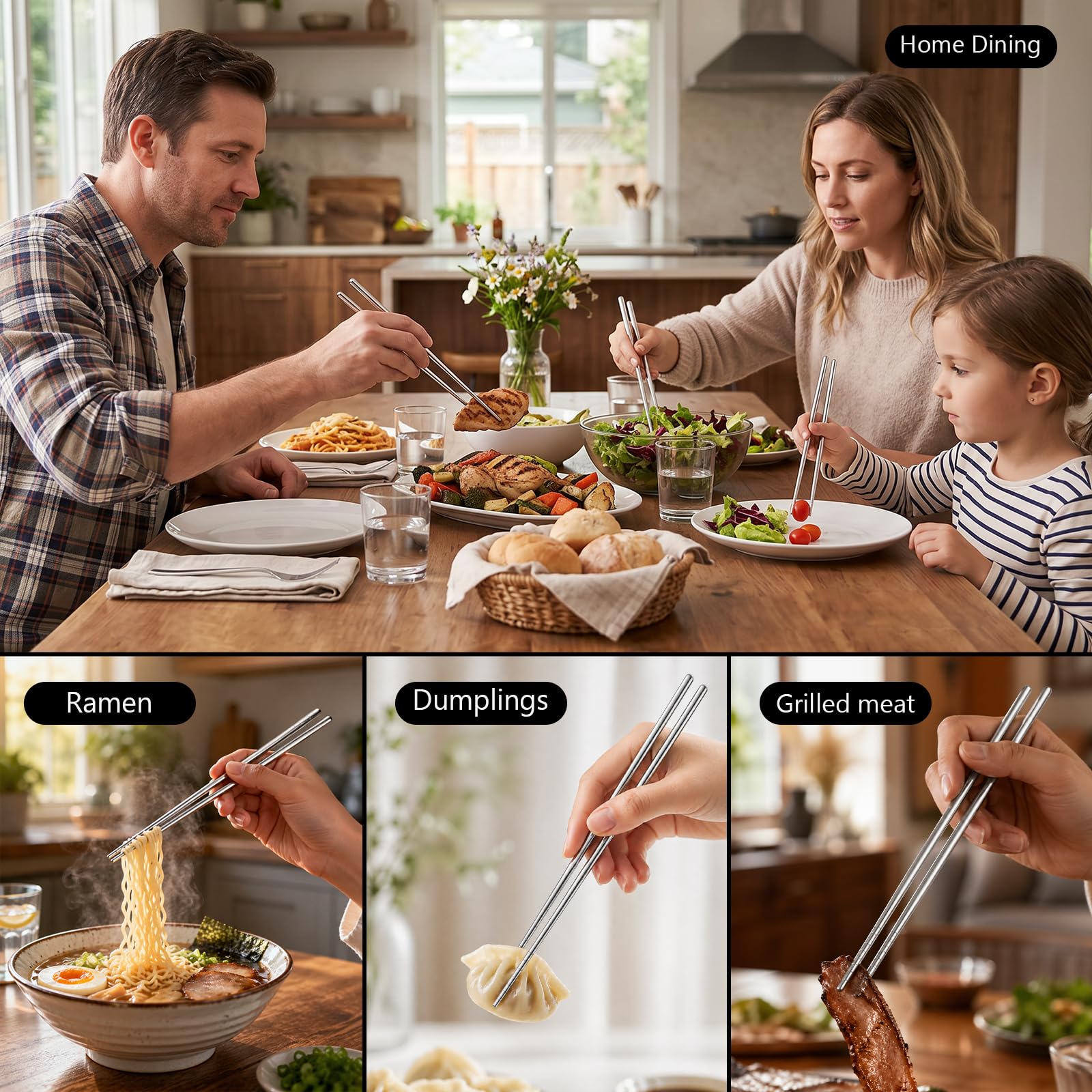 Gift set Maclia Metal Chopsticks 6 pairs