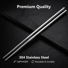 Reusable stainless steel chopsticks by Maclia 9 inch