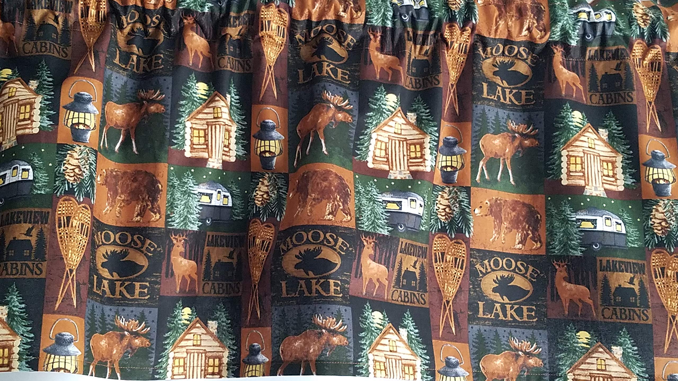 RV rustic valance curtain for cabin decor