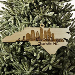 Made in Texas label on wood ornament