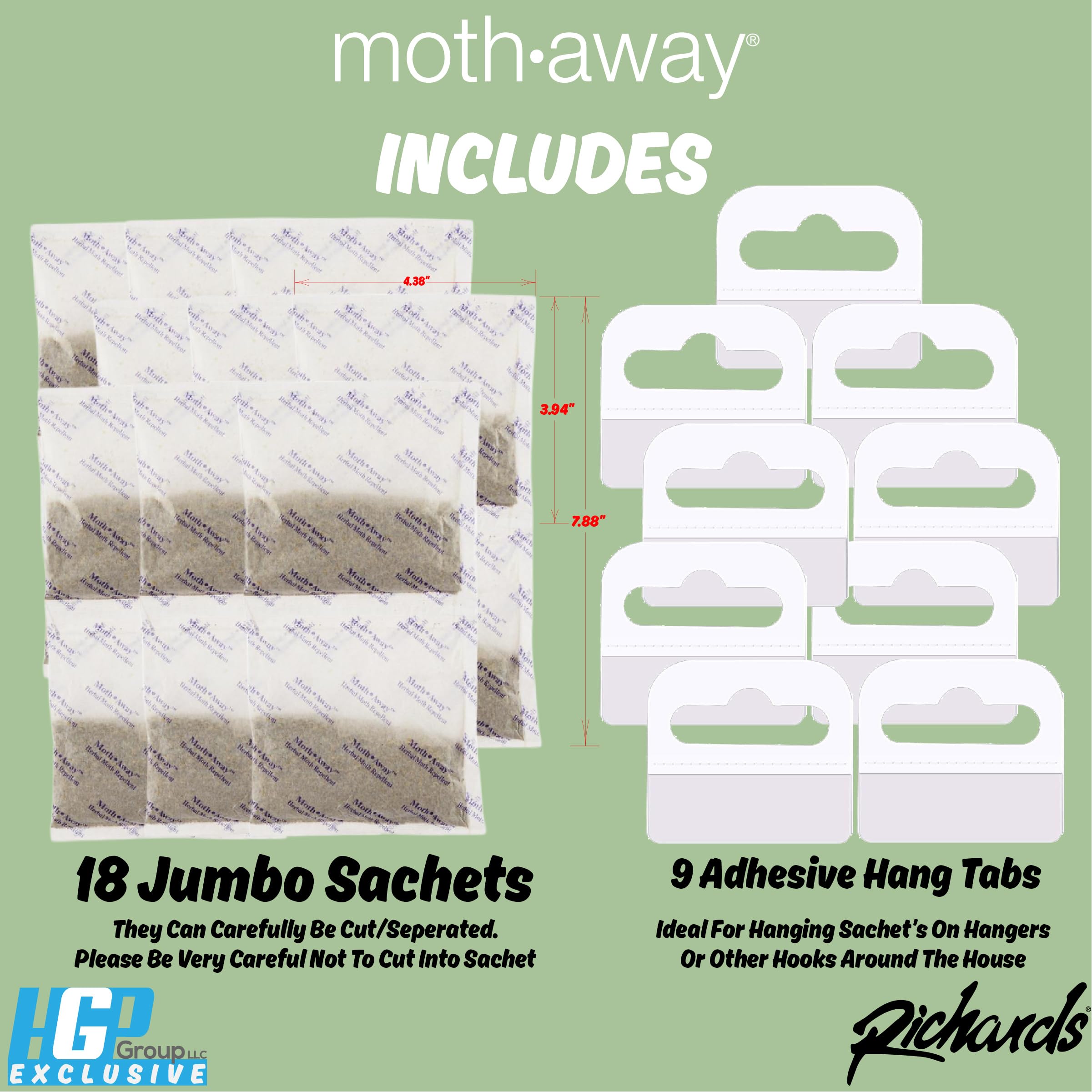 Closet and drawer moth protection using sachets image