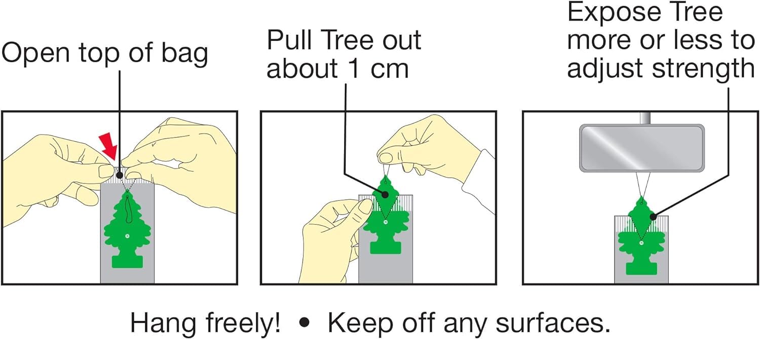 Made in USA Little Trees air freshener packaging