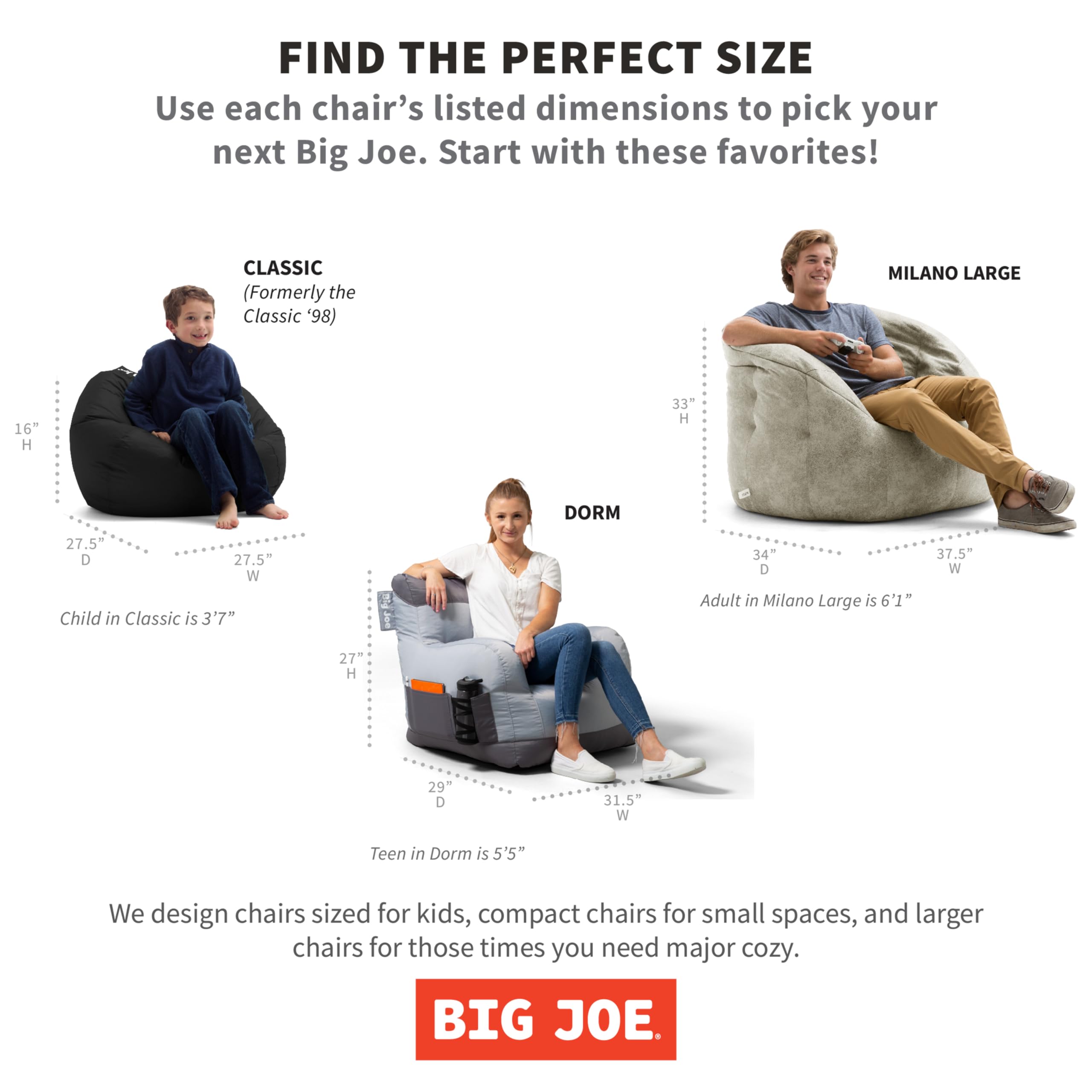 Made in USA Big Joe bean bag chair