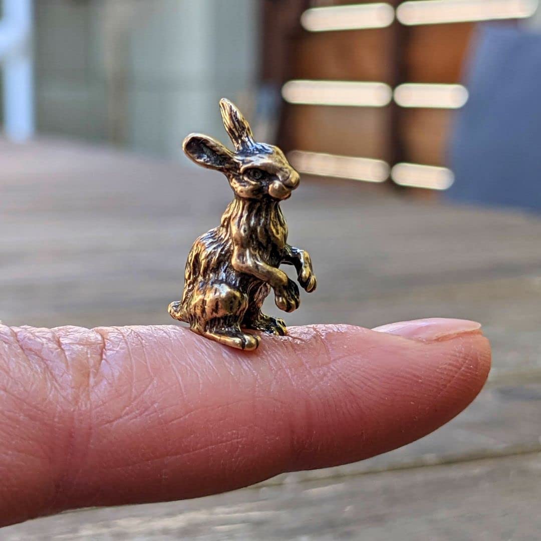 Made in USA brass rabbit figurine