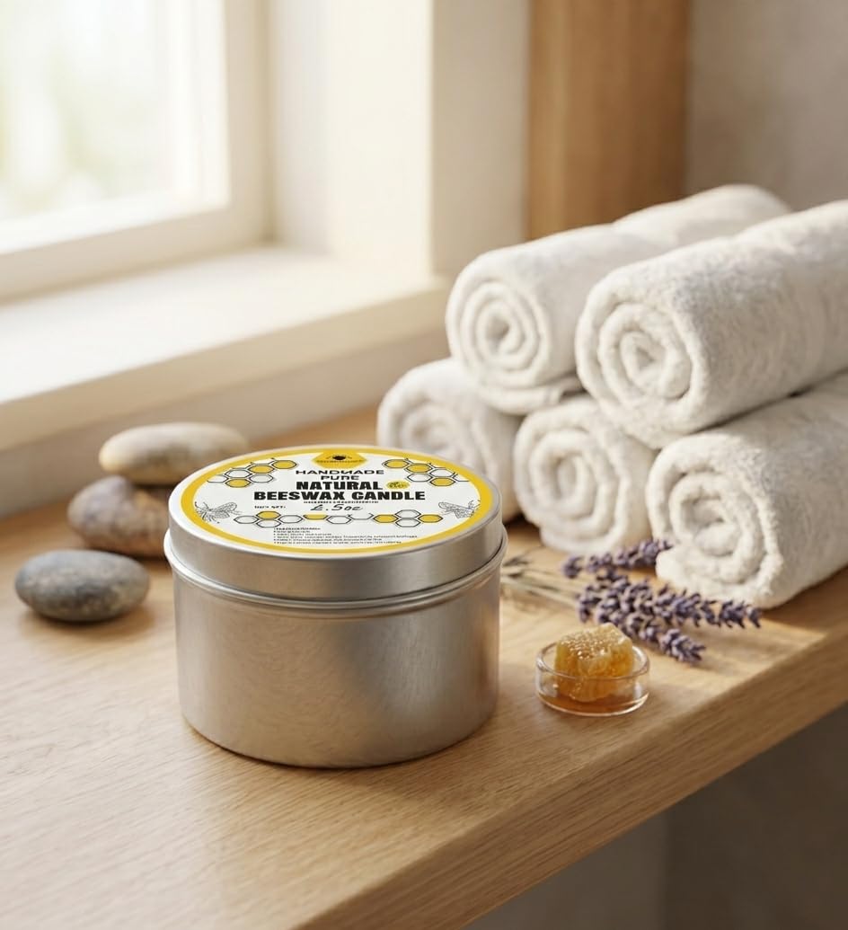 Made in USA BearNaturalOrganics candle tin