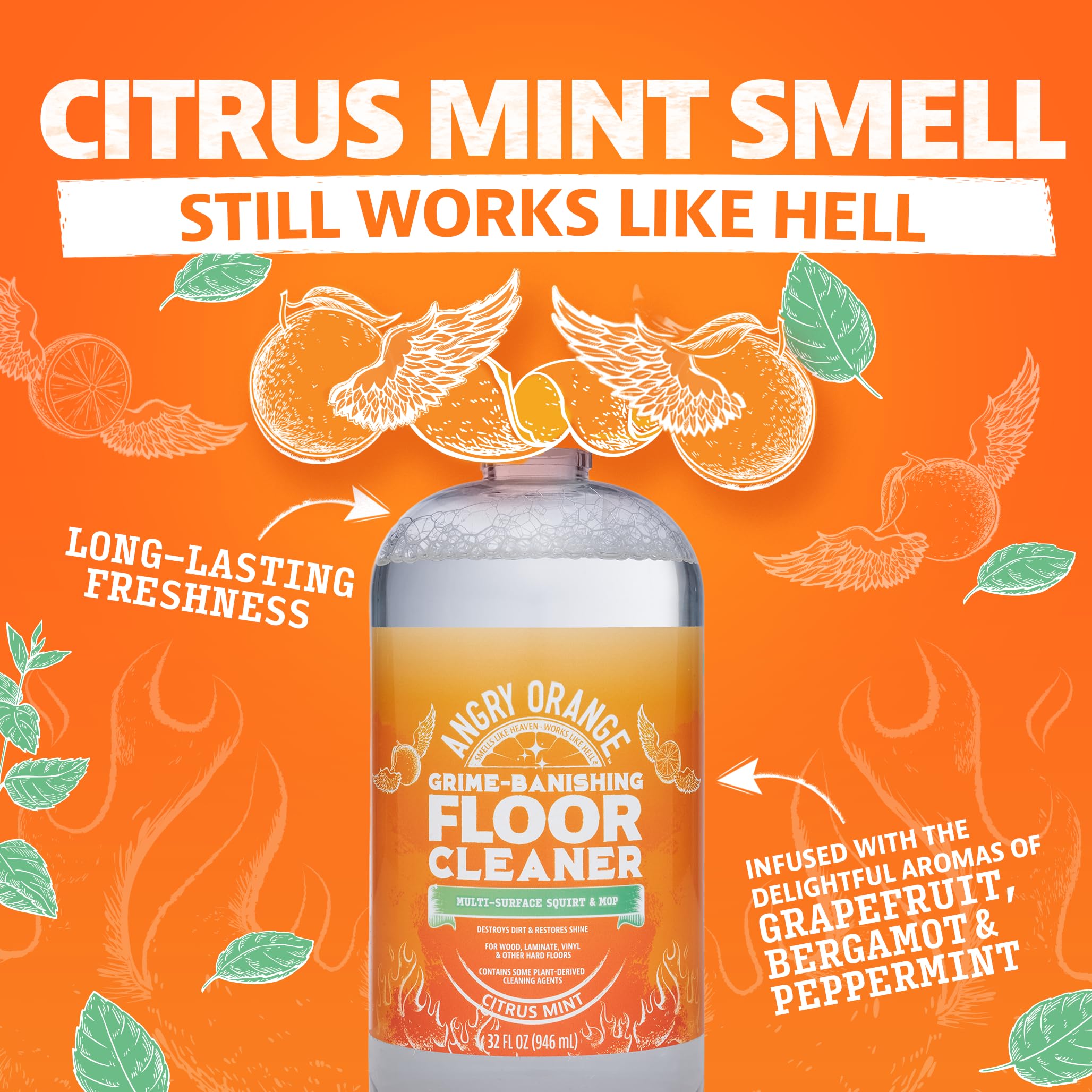 Pet urine floor cleaner angry orange