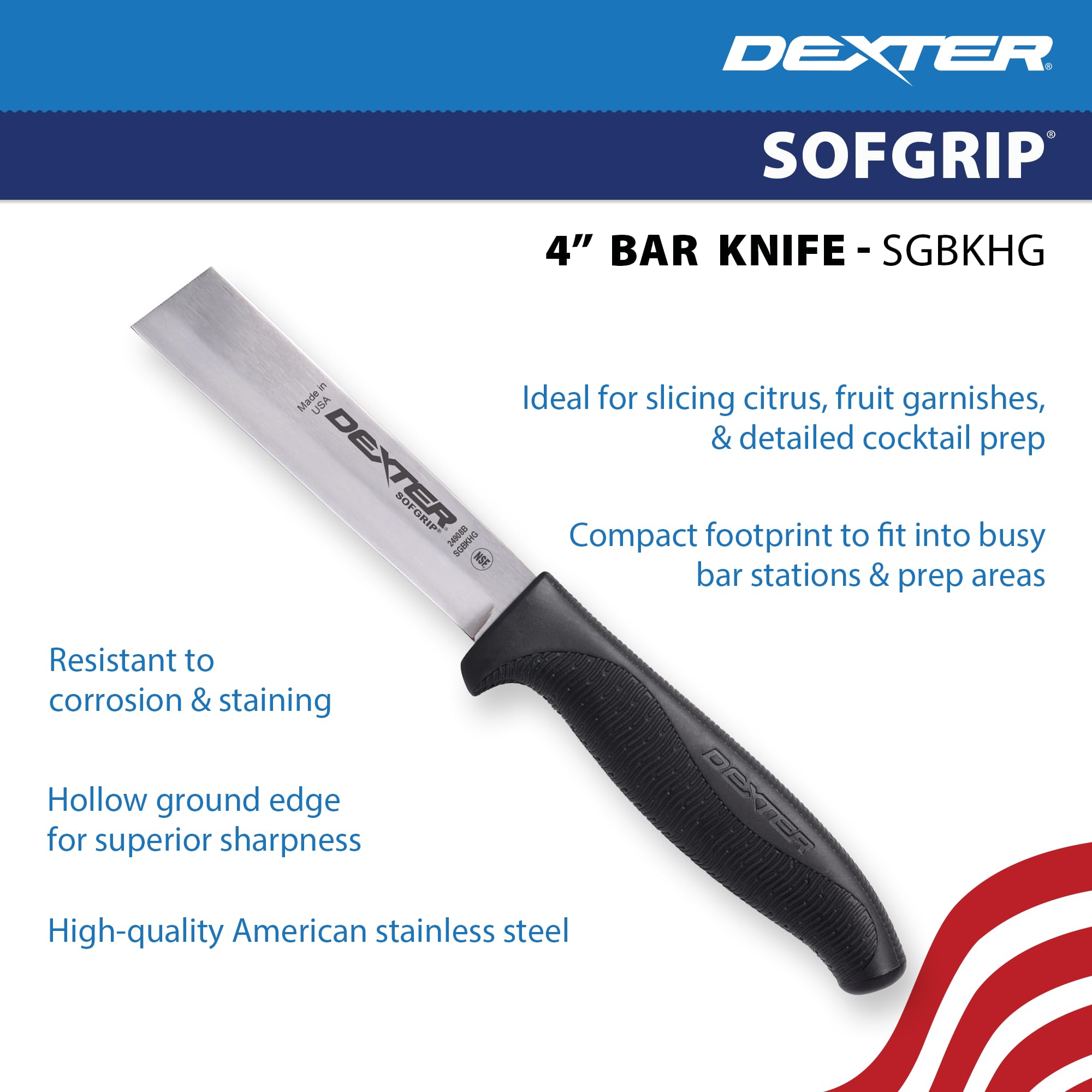Made in USA Dexter 4-Inch Bartender Utility Knife