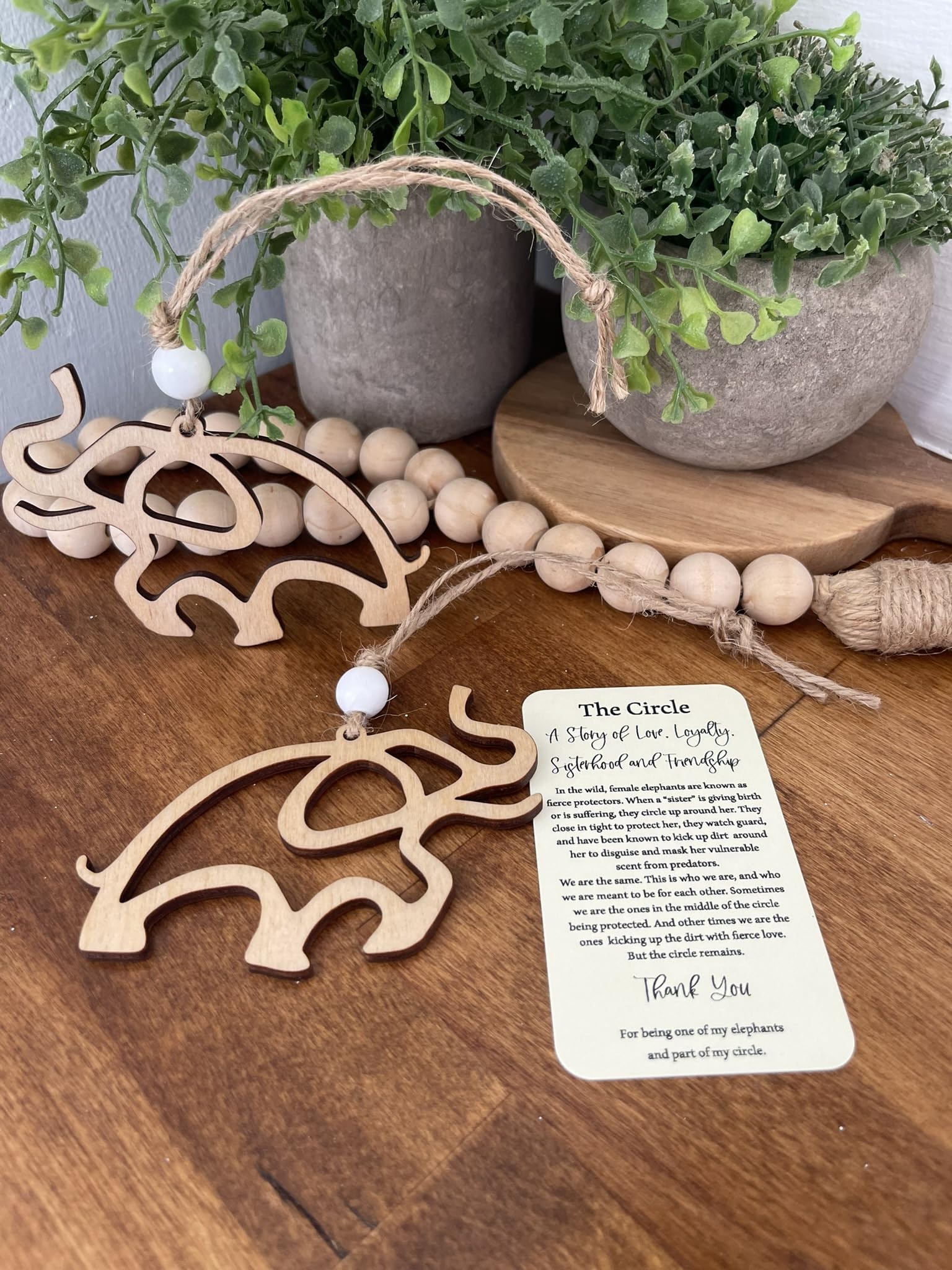 Made in USA elephant ornament