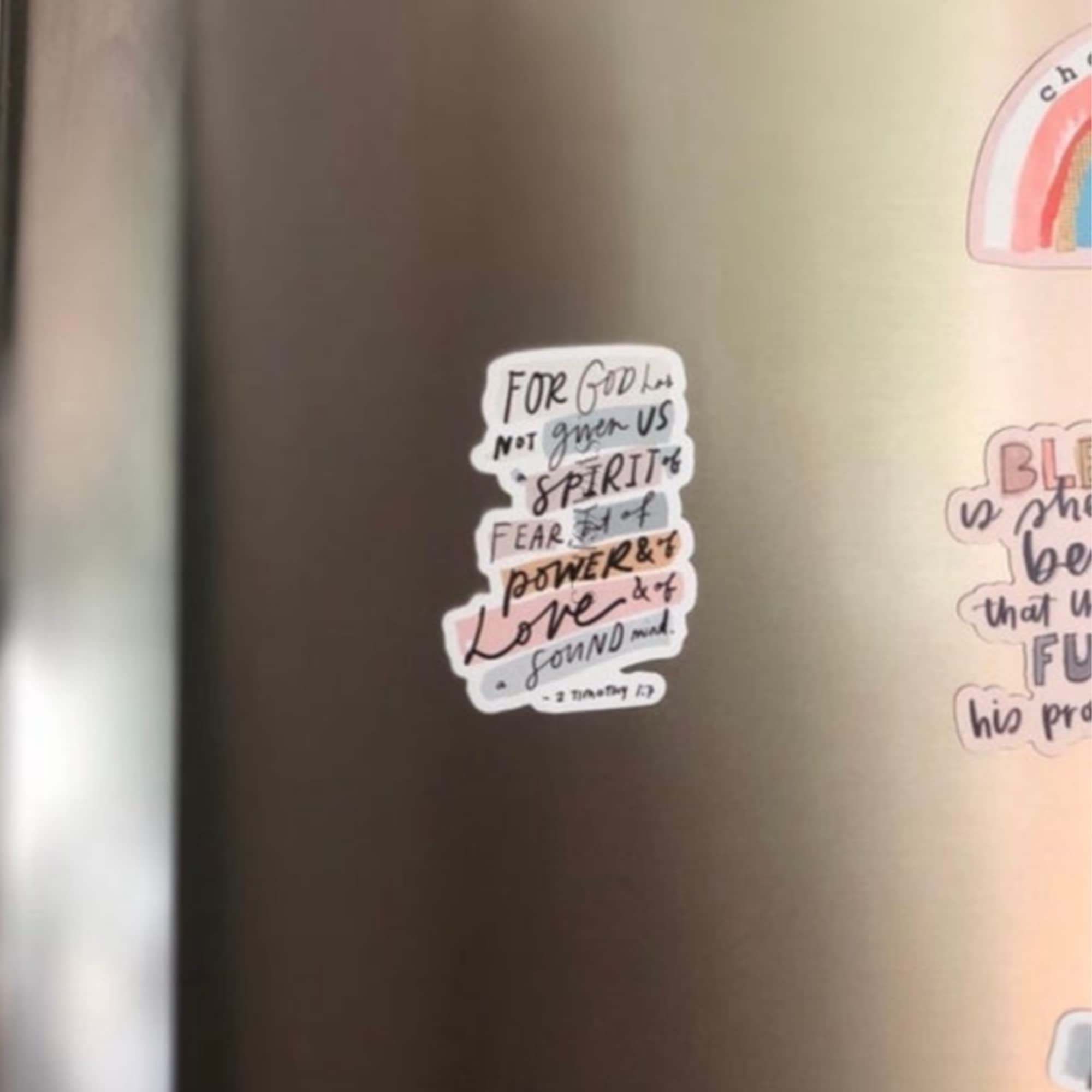 3 inch die-cut fridge magnet with faith message