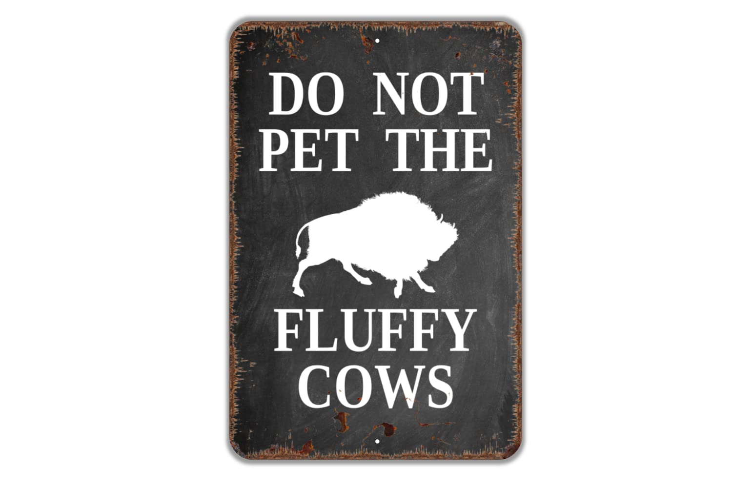 Thin lightweight metal sign plaque easy to hang