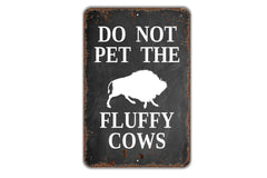 Thin lightweight metal sign plaque easy to hang