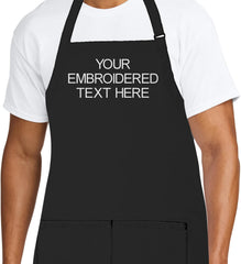 USA crafted embroidered apron front view