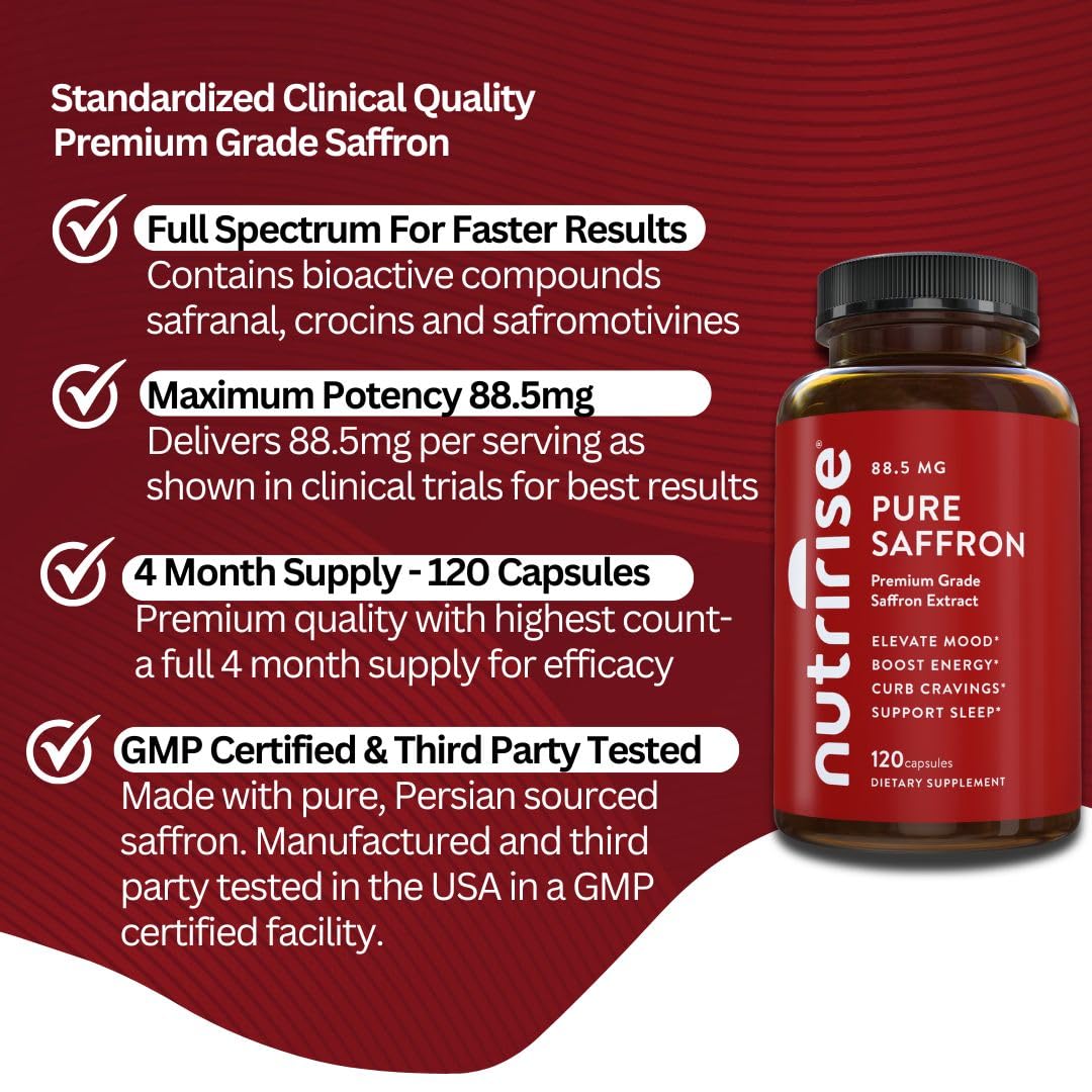 Third-party tested saffron supplement NutriRise