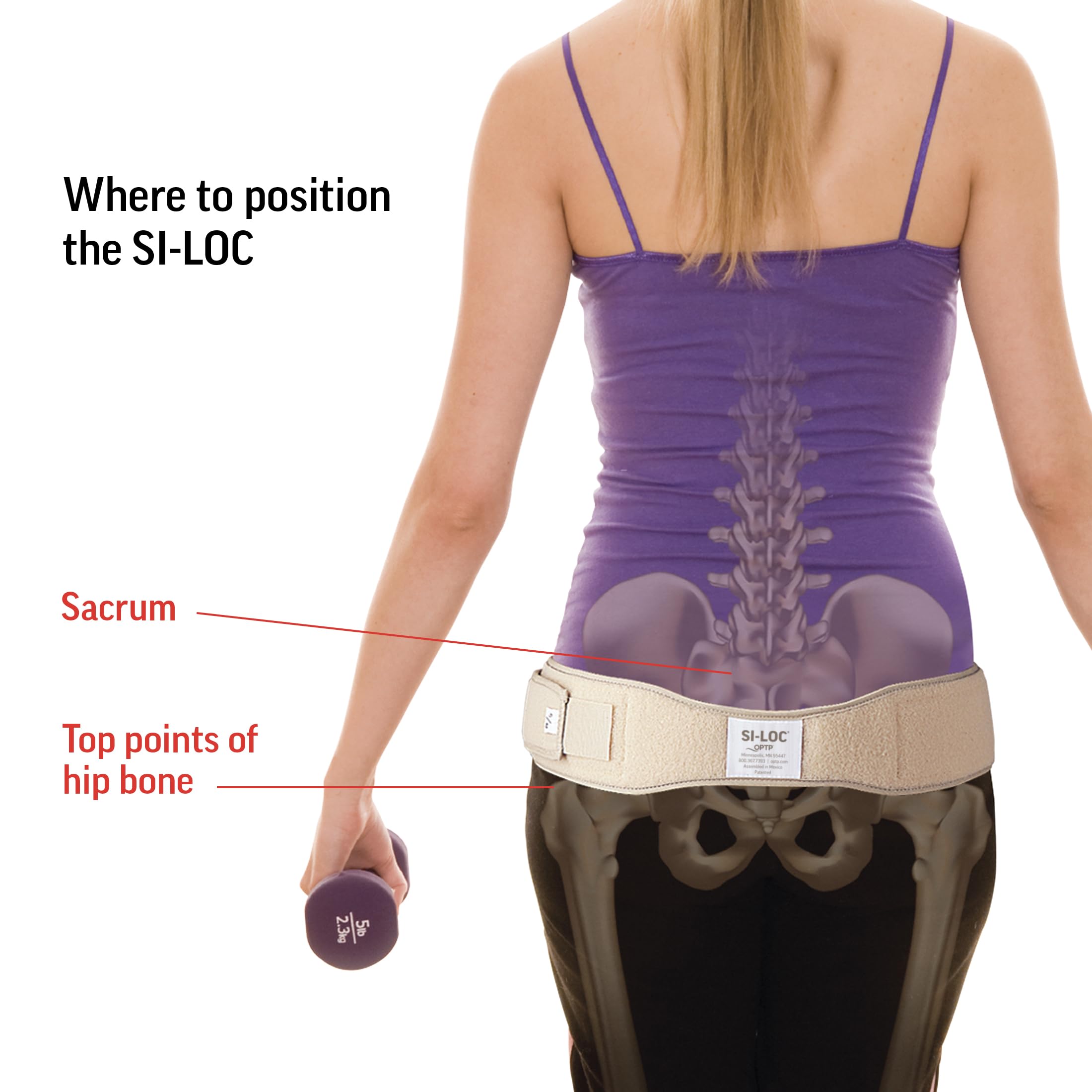 Small Medium pelvic circumference 30 to 46 inches measurement guidance