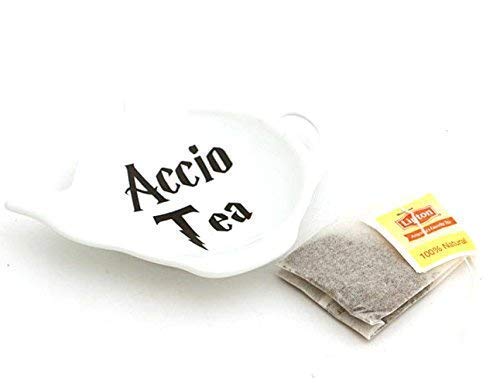 Teapot shaped tea bag holder for book lovers and tea drinkers