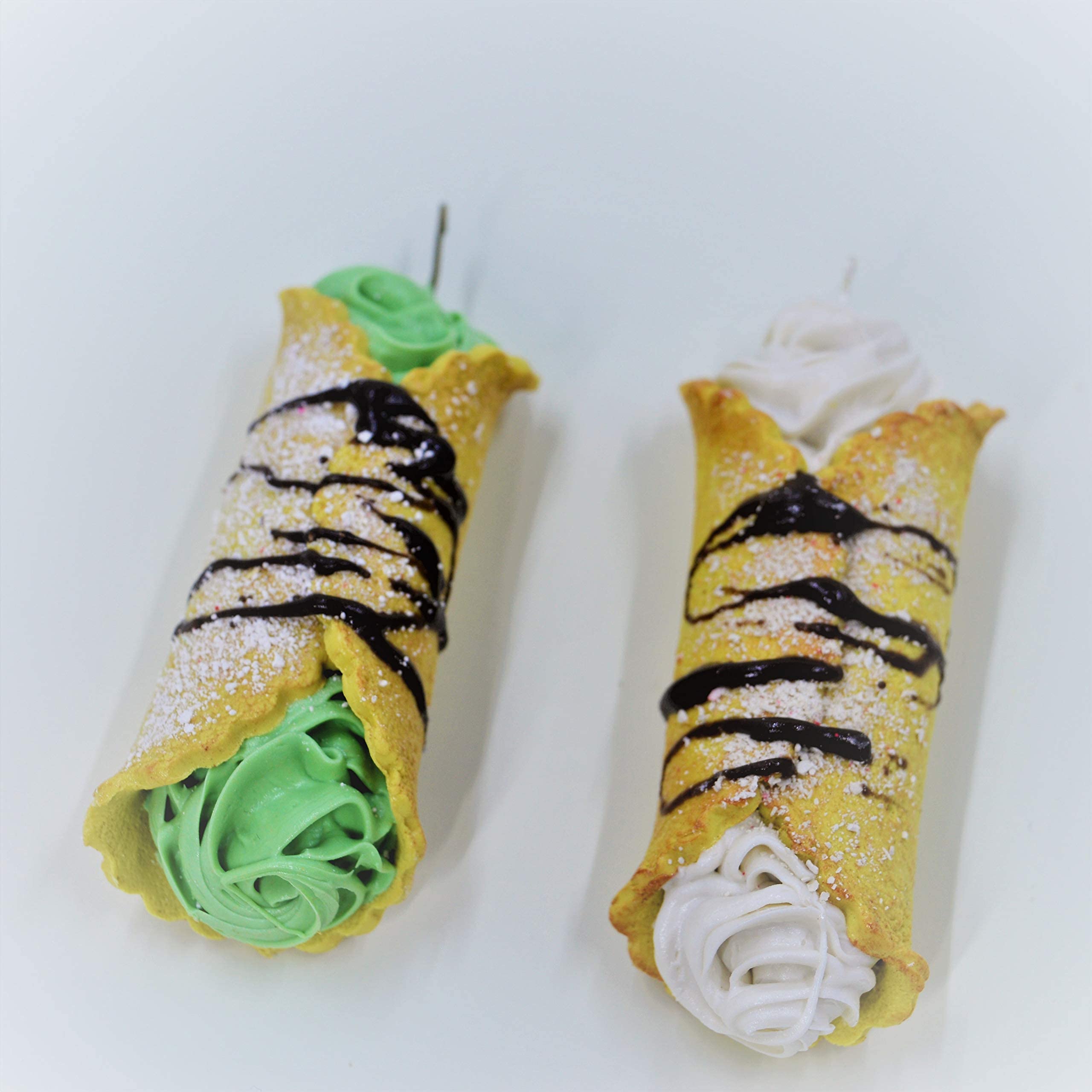 miniature cannoli ornament for christmas tree display