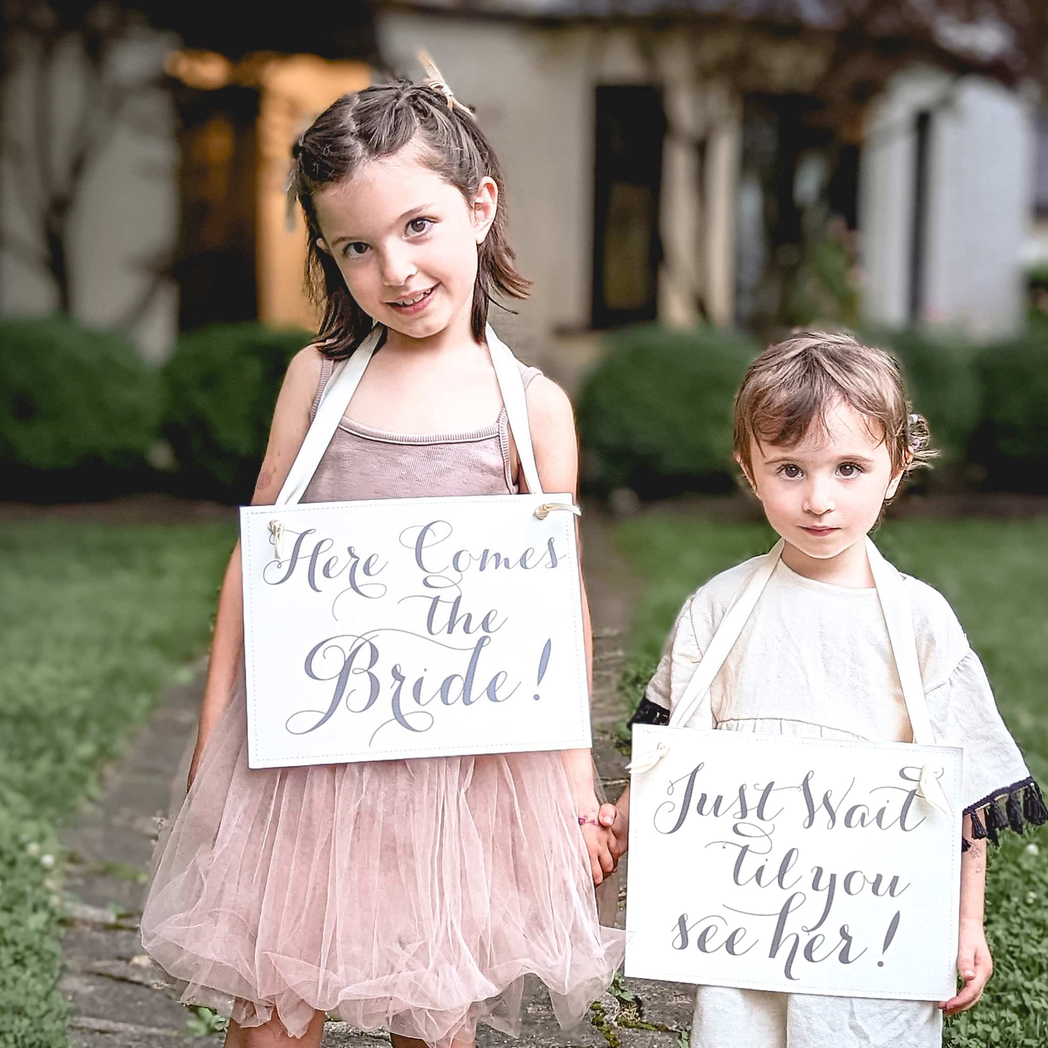 made to order wedding sign set colors sizes ribbon