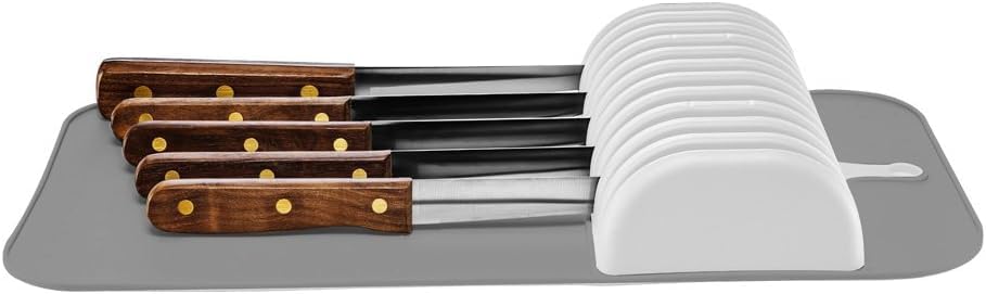 antimicrobial drawer knife organizer for safe storage