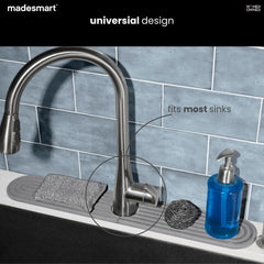 close up of diatomaceous earth absorbent drying stone material around faucet