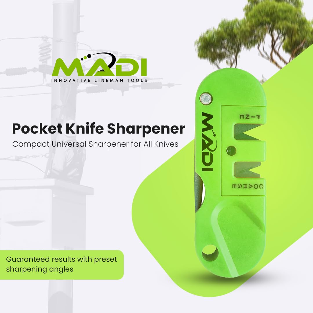 MADI PKS-1 compact design pocket sharpener with lanyard hole