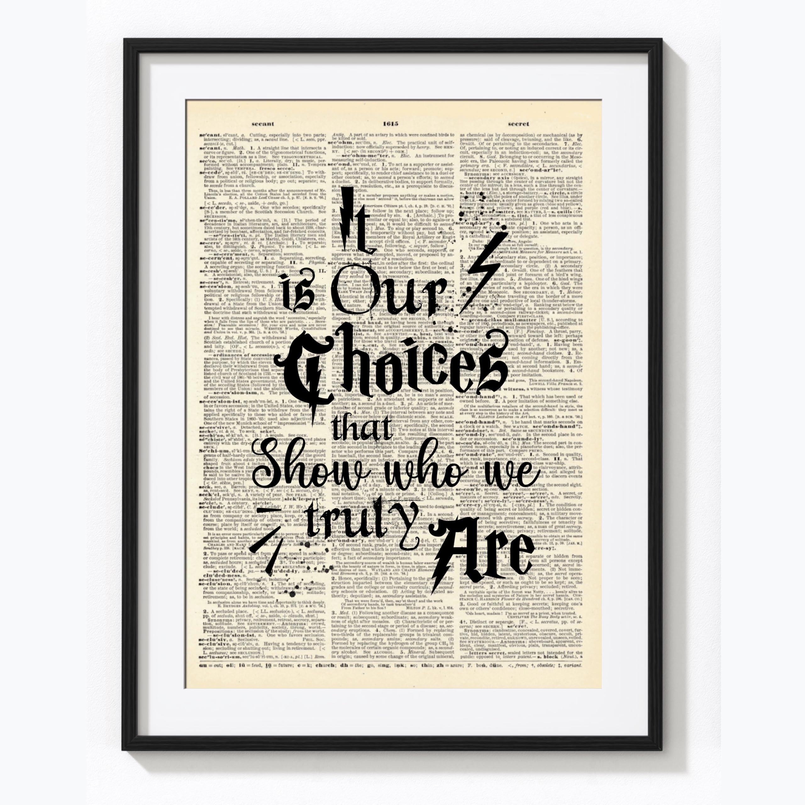 Sihlouette Art dictionary print MaeSean Project 9x12