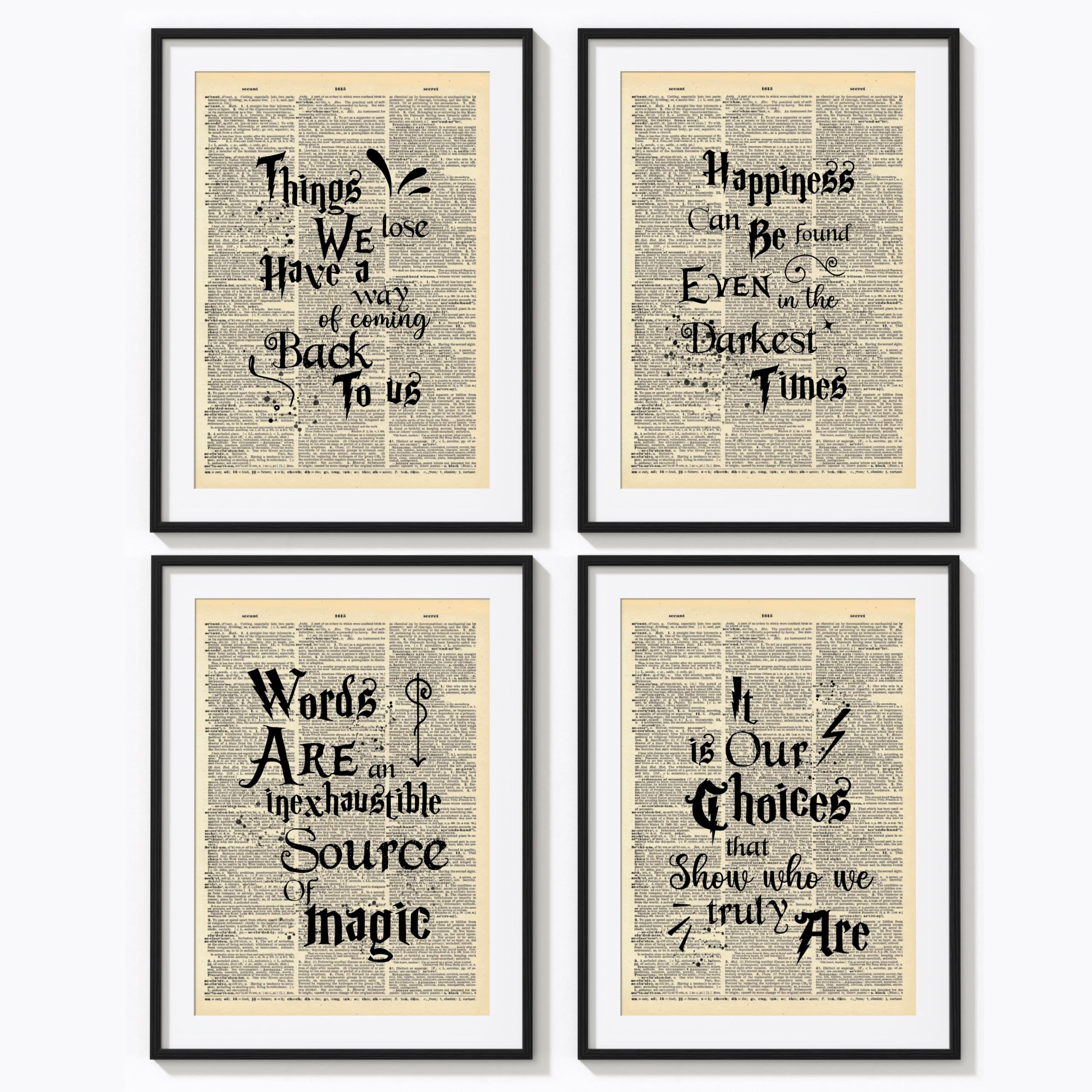 MaeSean Project Harry With Book Girl Potter Quotes wall art 9x12 unframed
