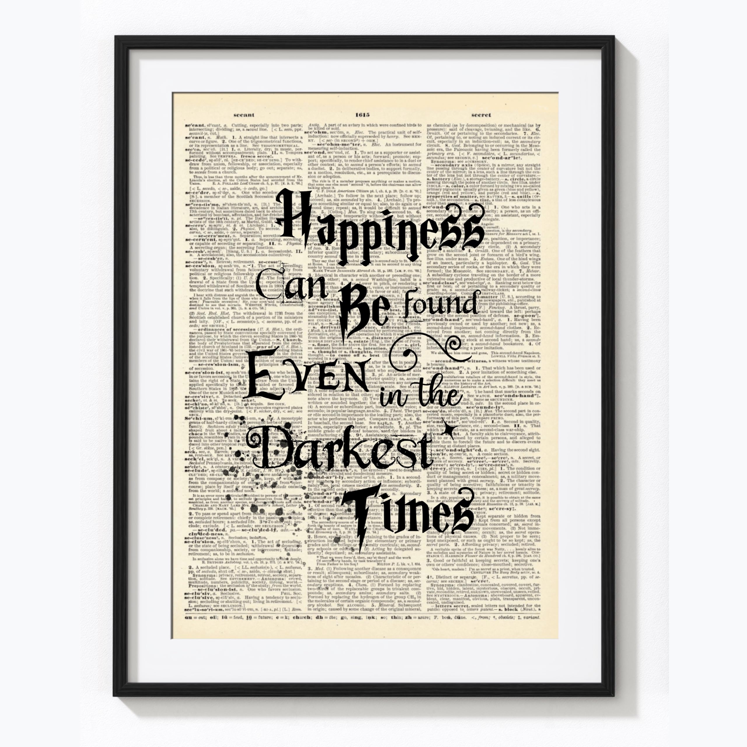 Harry Potter quotes dictionary wall art MaeSean Project 9x12