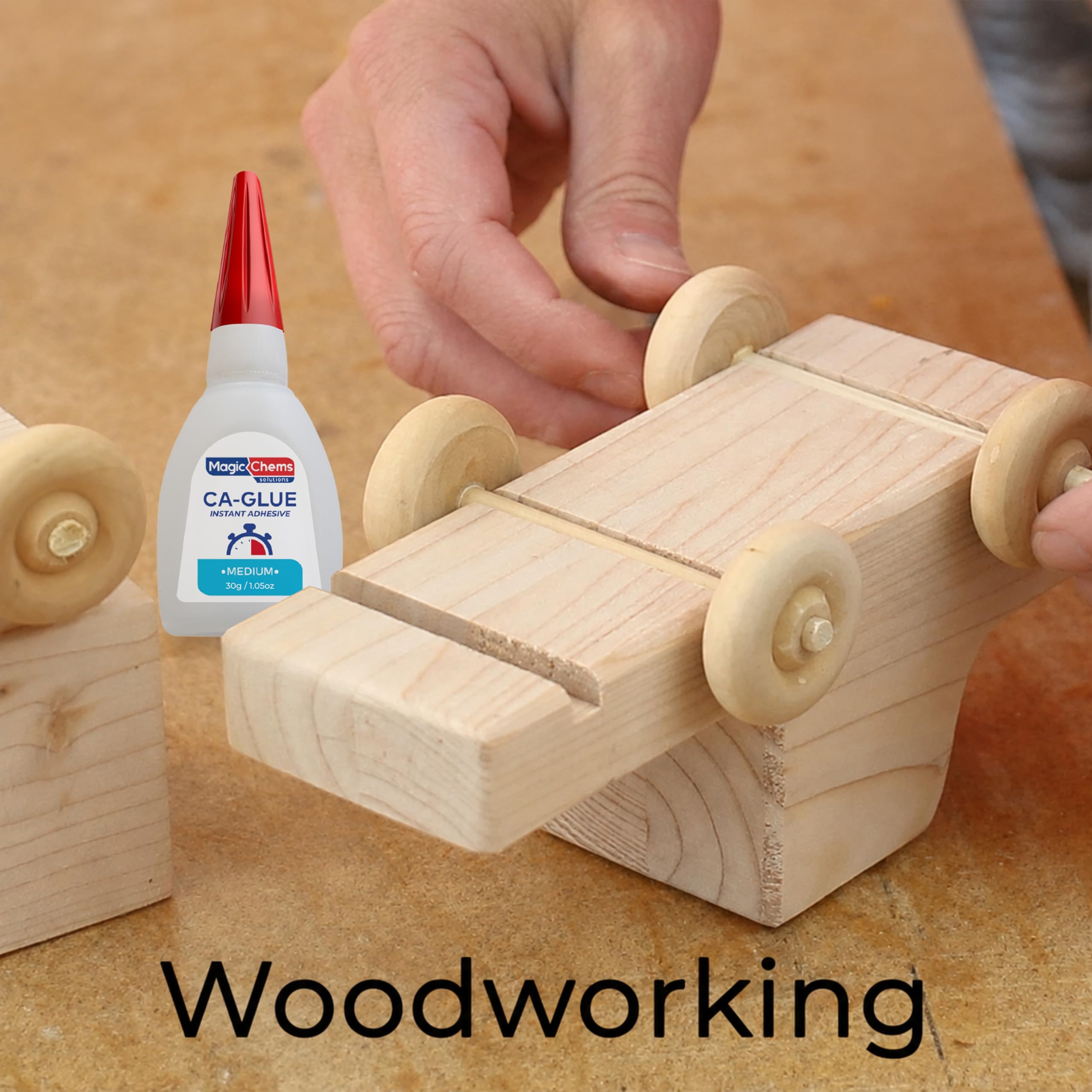 Glass repair and modeling glue with activator