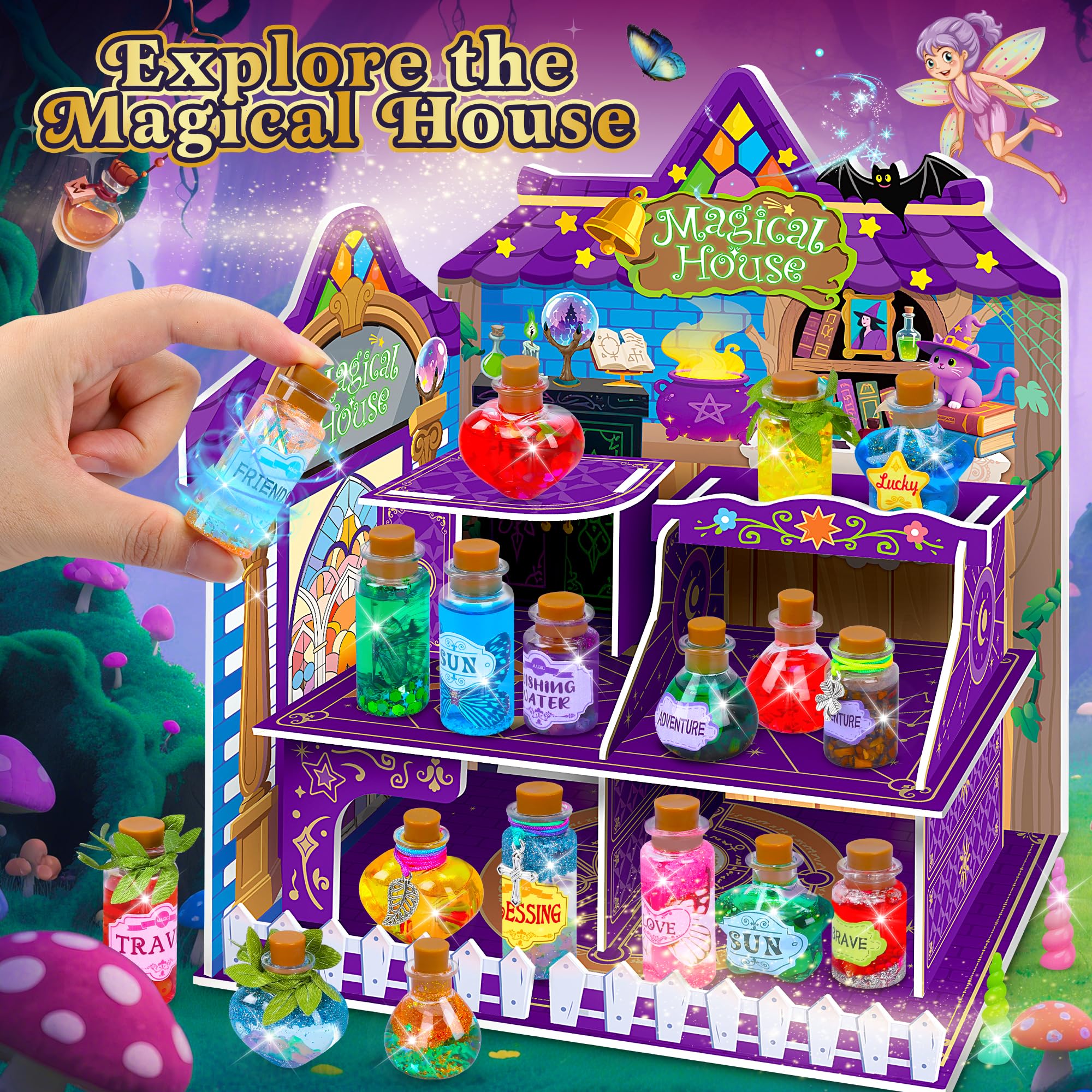 Magical House display stand for potions kit