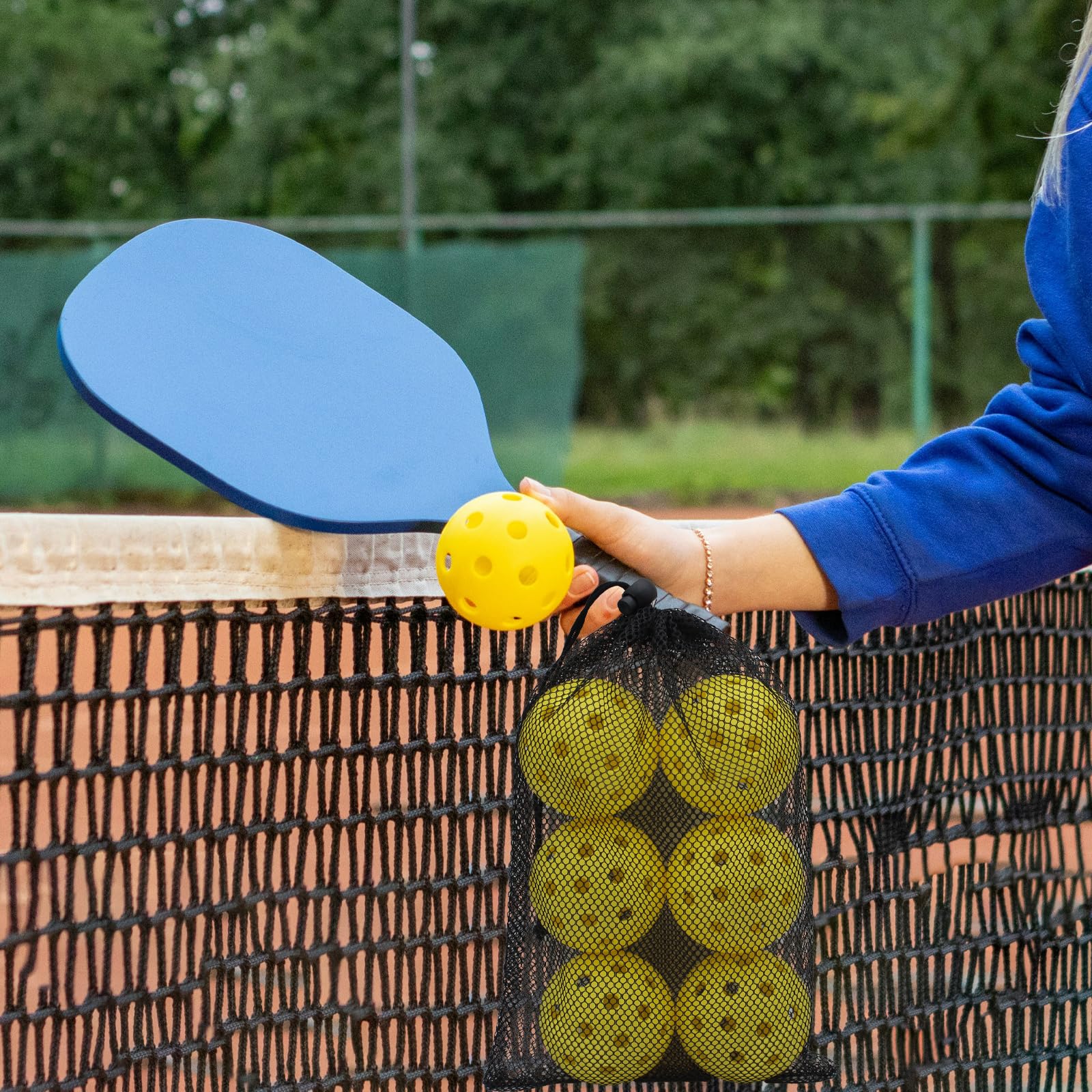 Magicorange Pickleball Balls 40 Holes Outdoor 6 Pack durable and visible
