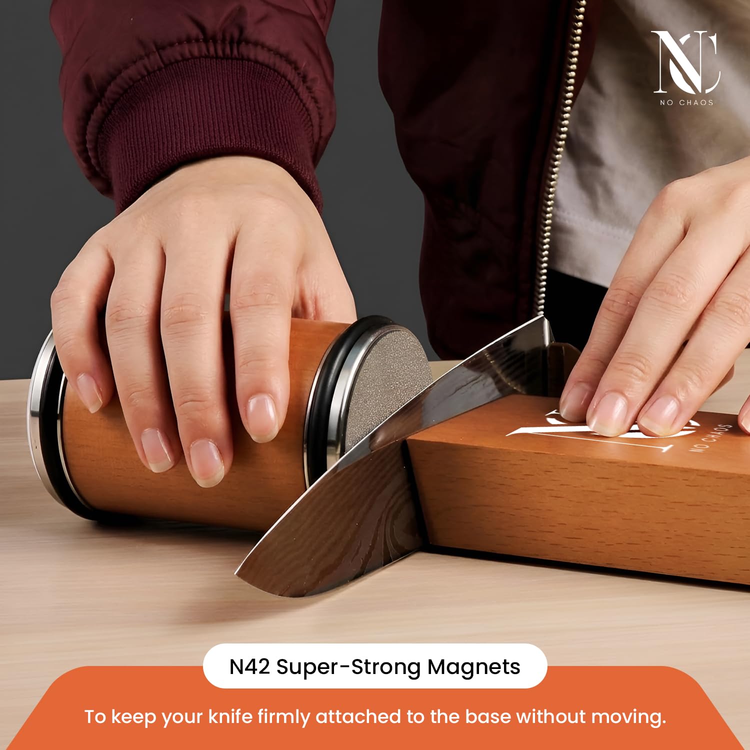 No Chaos sharpener magnetic angle guides 15 and 20 degrees