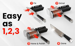 Magnetic base with slots on knife sharpener kit