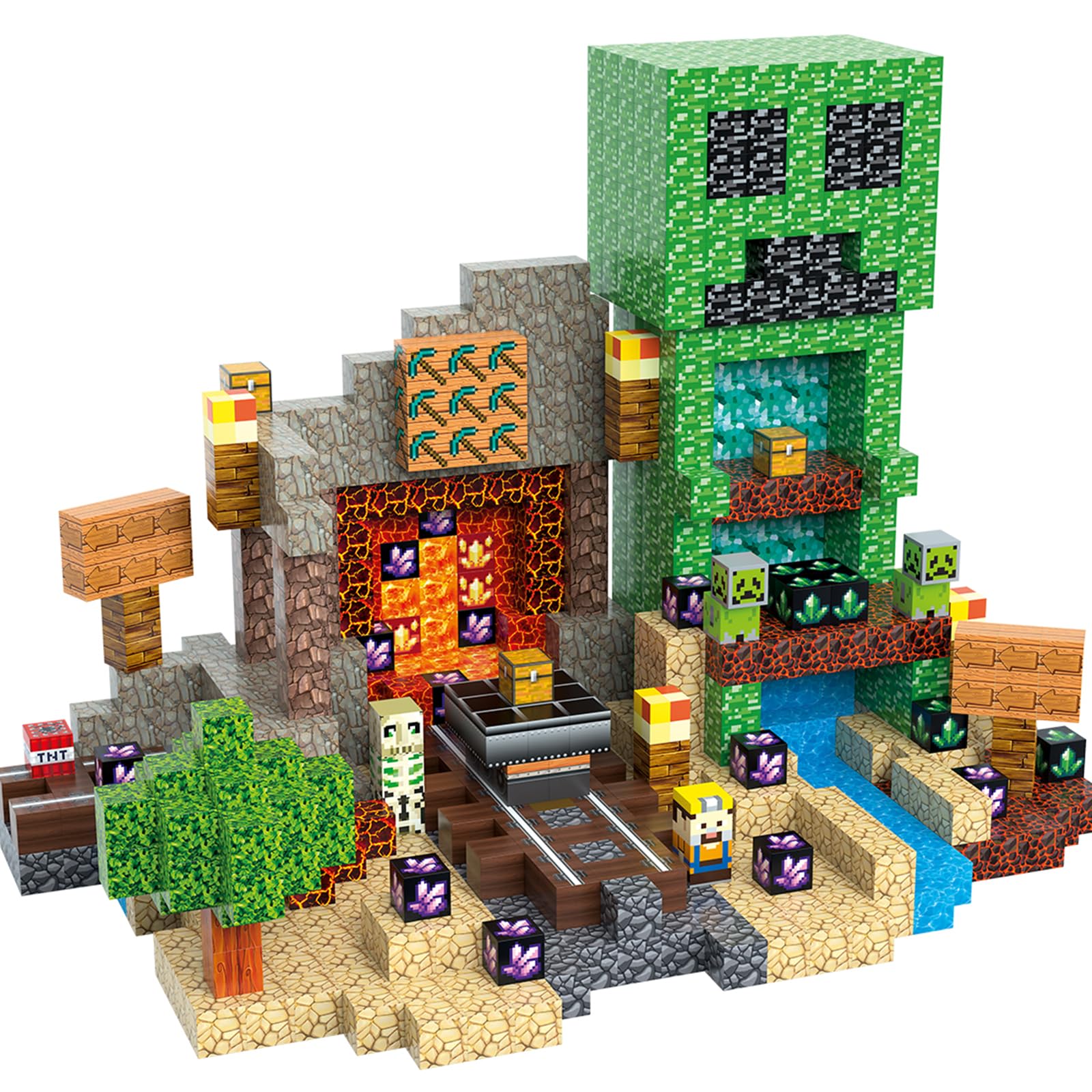 Magnetic Building Blocks Set 100pcs assortment for STEM play